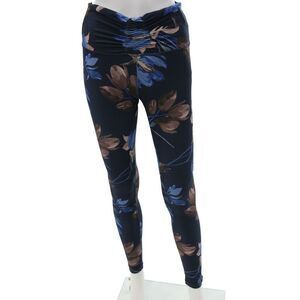 925 Fit Women Ankle Black Floral Leggings Size M
